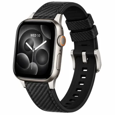سوار ساعة (Toray Silicone & Leather Watch Strap)