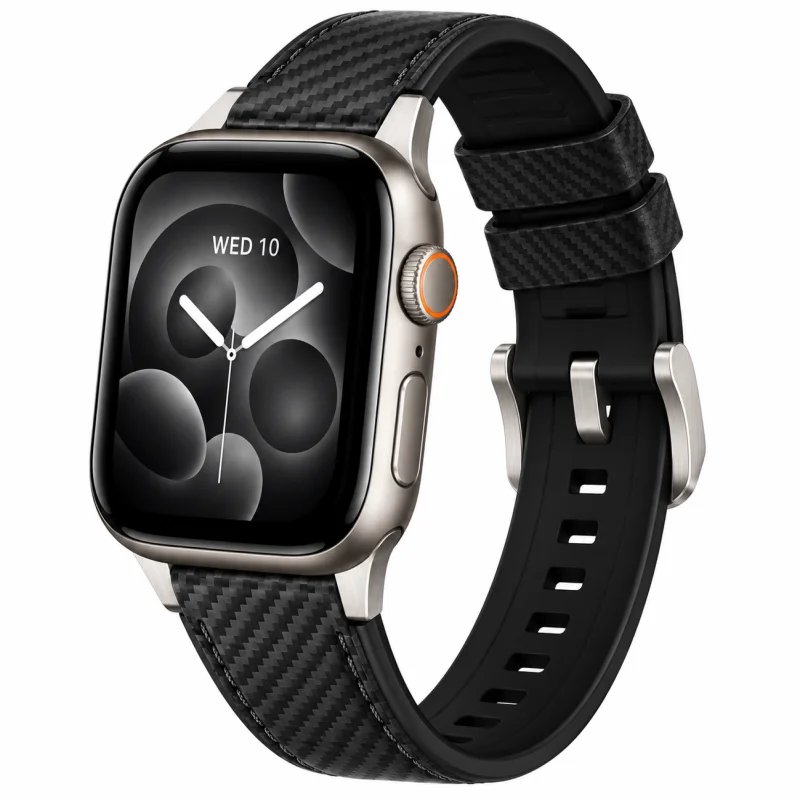 سوار ساعة (Toray Silicone & Leather Watch Strap)