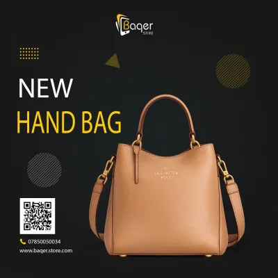 Minimal Leather Bucket Tote | تصميم فاخر كلاسيكي | باقر ستور العراق