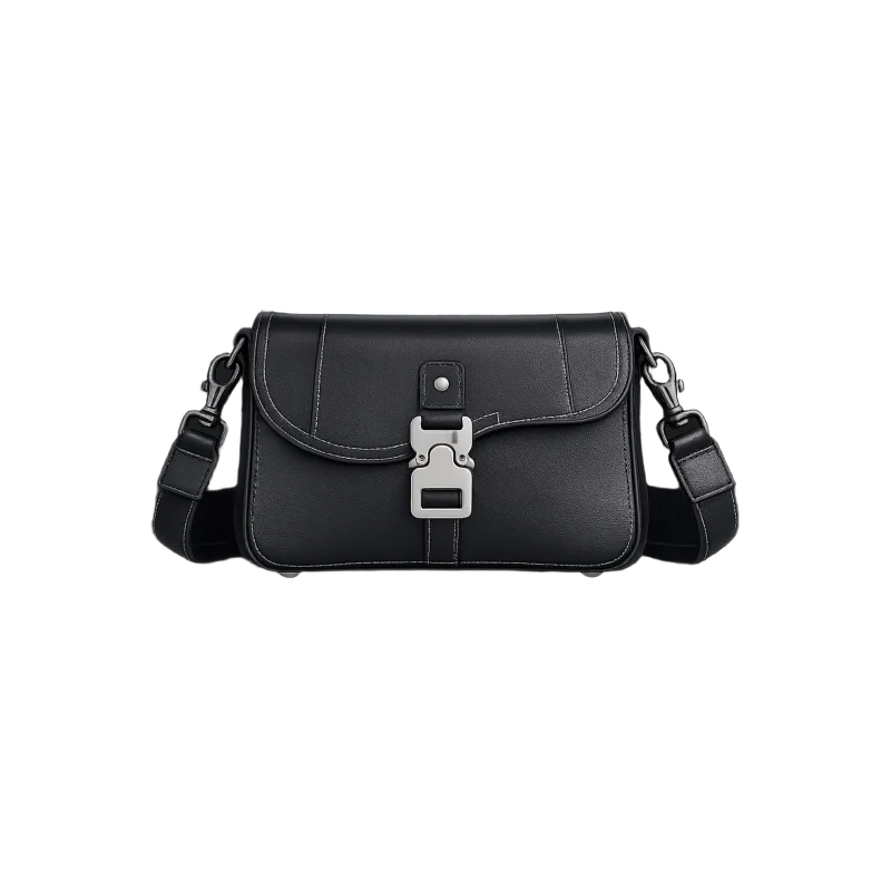 Classic Leather Buckle Crossbody Bag | تصميم فاخر كلاسيكي | باقر ستور العراق