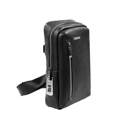 حقيبة يد ذكية بقفل بصمة الإصبع Green Lion Casa Blanca Smart Fingerprint Bag - أسود