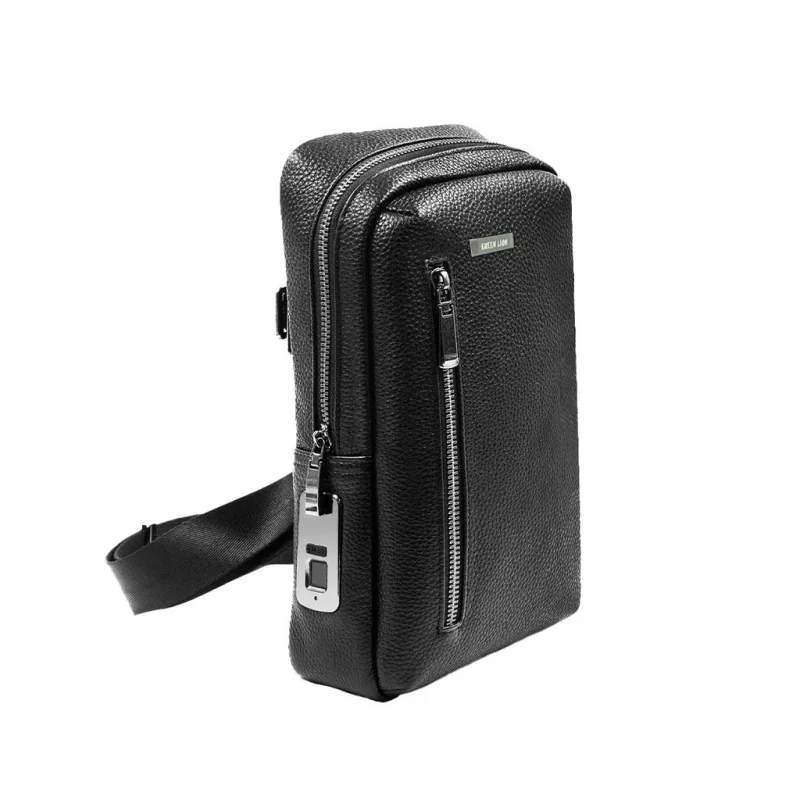 حقيبة يد ذكية بقفل بصمة الإصبع Green Lion Casa Blanca Smart Fingerprint Bag - أسود 6935100178097