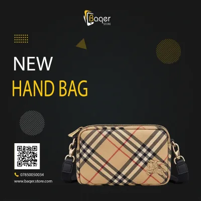 Vintage Check Crossbody Bag | تصميم فاخر كلاسيكي | باقر ستور العراق