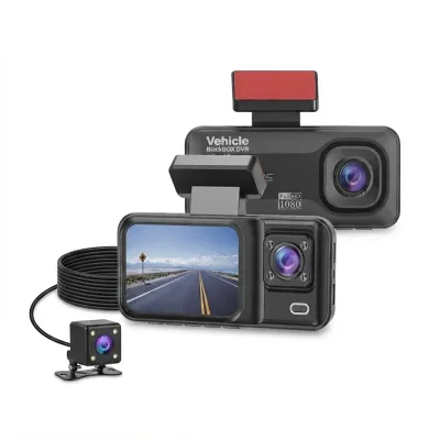 كاميرا السيارة Vehicle BlackBox DVR بعدسات متعددة Full HD 1080p مع Wi-Fi