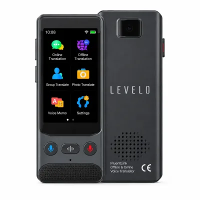 مترجم الصوت الفوري LEVELO FluentLink - تواصل بلا حدود عبر الإنترنت وبدون اتصال
