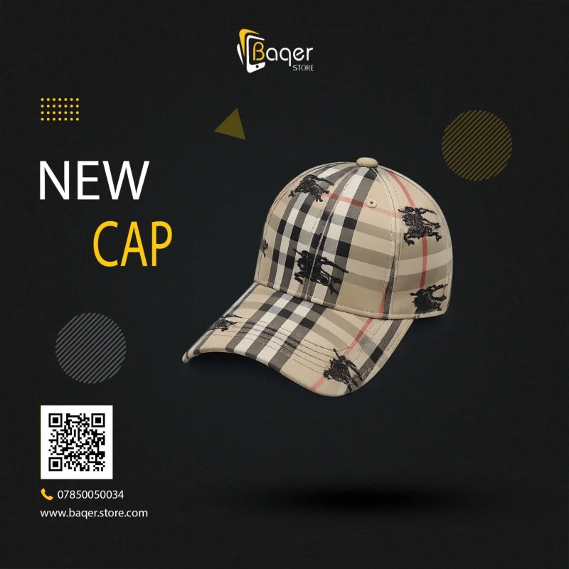 قبعة Burberry مربعات