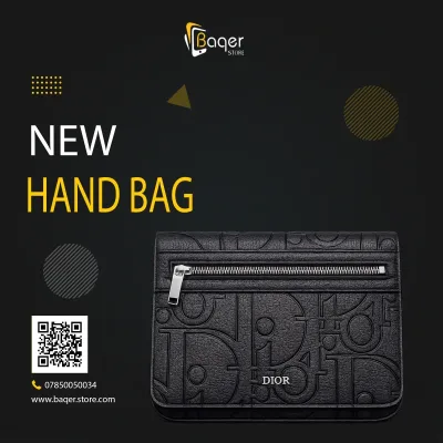 Oblique Leather Clutch Bag | تصميم فاخر كلاسيكي | باقر ستور العراق