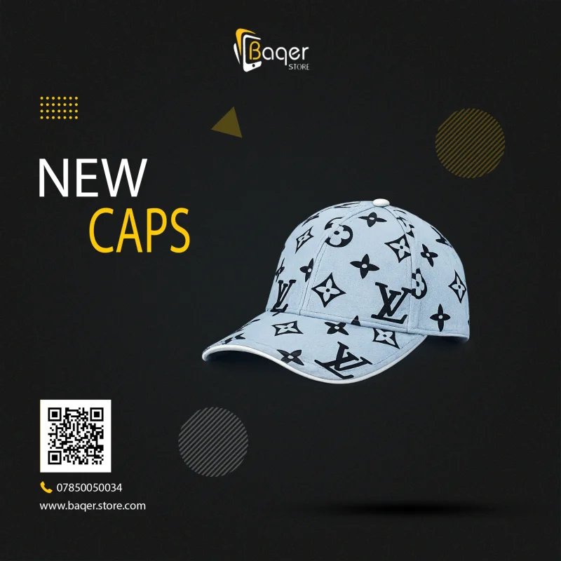 قبعة Louis Vuitton غرافيتي زرقاء