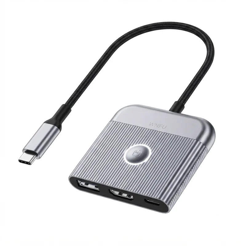 موزع البيانات والسفر 3 في 1 بمنفذ USB-C من WiWU – موديل Wi-HB002