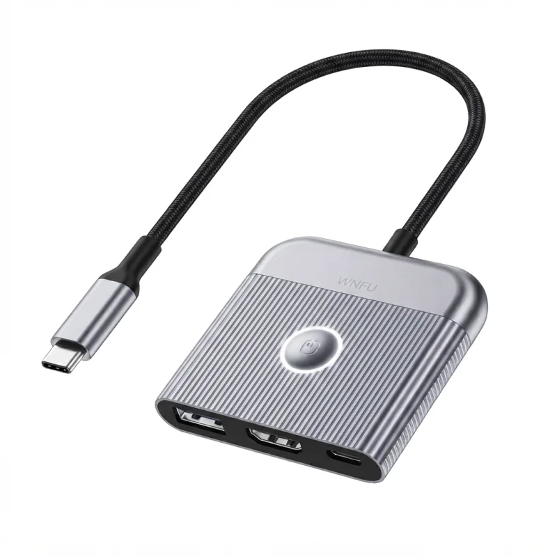 موزع البيانات والسفر 3 في 1 بمنفذ USB-C من WiWU – موديل Wi-HB002