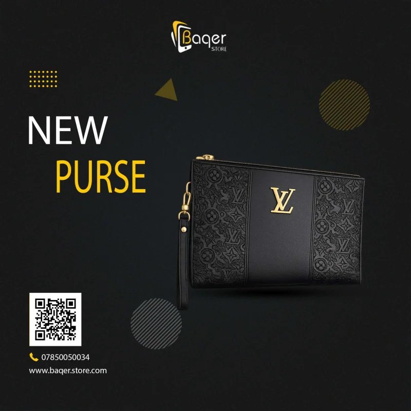 محفظة يد رجالية من لويس فيتون – فخامة كلاسيكية بتصميم مميز