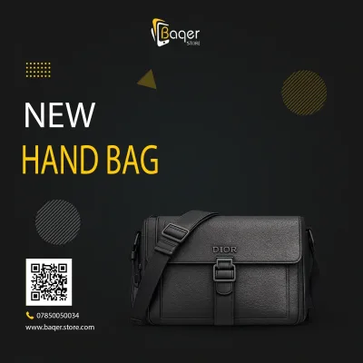 Classic Leather Messenger Bag | تصميم فاخر كلاسيكي | باقر ستور العراق