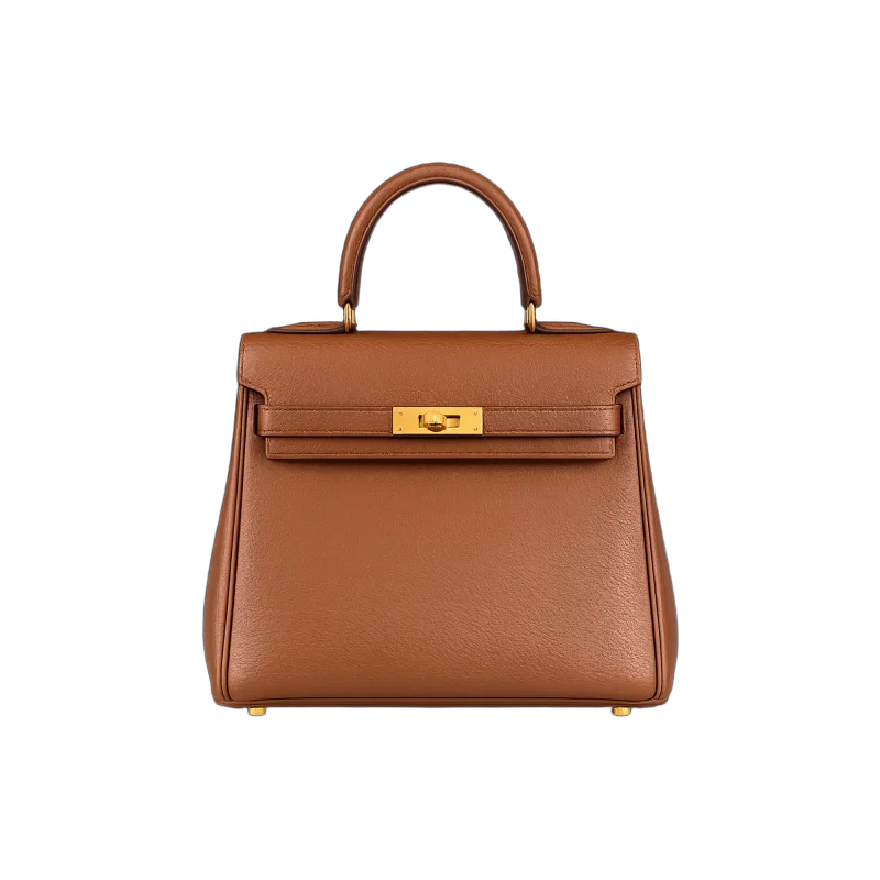 Kelly 28 Gold Leather Bag | تصميم فاخر كلاسيكي | باقر ستور العراق