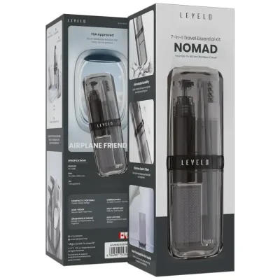 طقم ليفيلو نوماد للسفر 7 في 1 – أسود