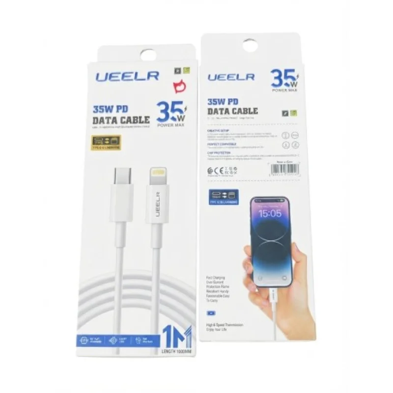 كيبل بيانات وشحن سريع بقوة 35 واط من يويلر من نوع USB-C إلى لايتنينغ