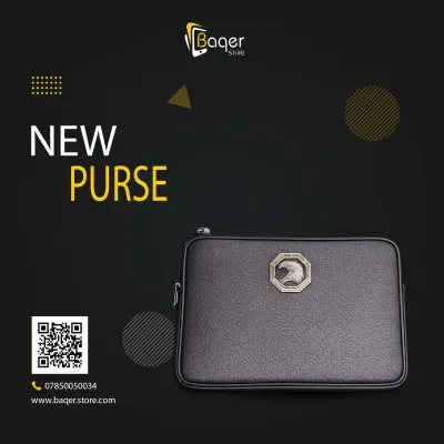 Maison Medallion Milano – Medallion Classic Leather Zip Wallet – Black Edition | تصميم فاخر مستوحى | باقر ستور العراق