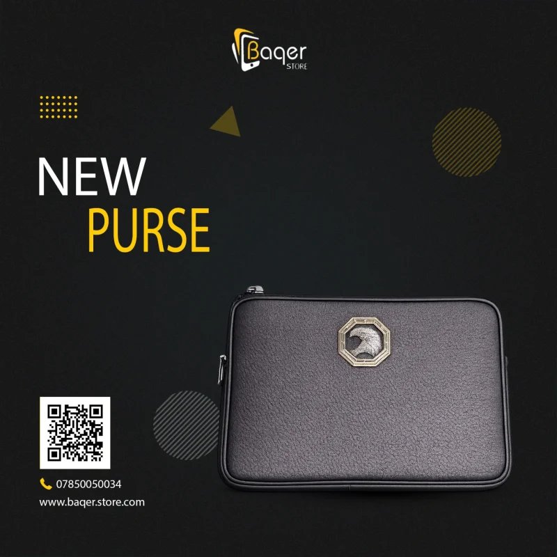 Maison Medallion Milano – Medallion Classic Leather Zip Wallet – Black Edition