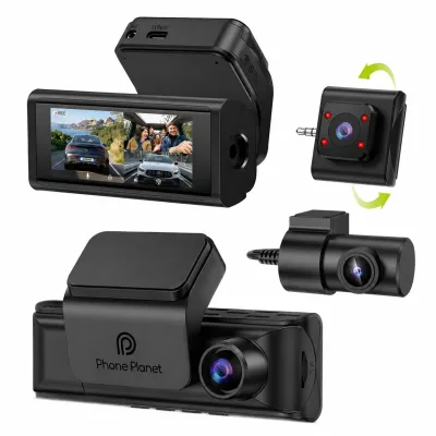 كاميرا سيارة PHONE PLANET PP-DC03 ثلاثية القنوات بدقة 4K + 1080P + 1080P