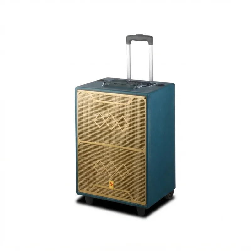 مكبر صوت حفلات محمول SS-1508 بحجم 15 إنش مع ميكروفونين لاسلكيين وتقنية TWS