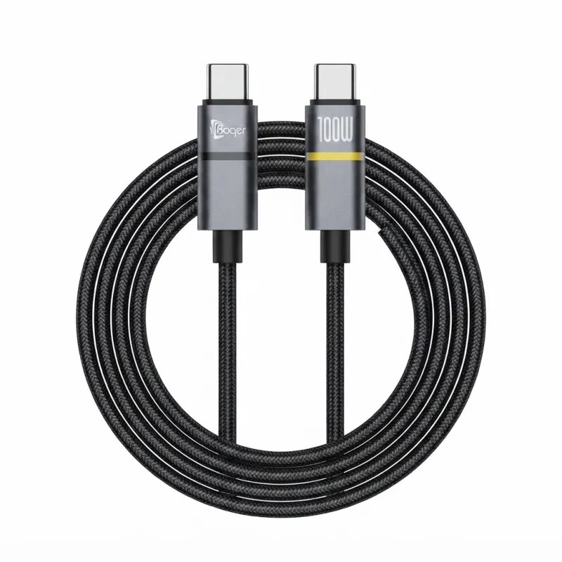 كيبل Baqer Type-C إلى Type-C Display Light بقدرة 100 واط – BA-142