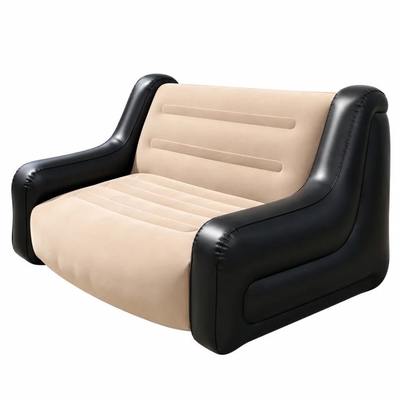 أريكة نفخ لشخصين غرين ليون Green Lion Double Seater Inflatable Sofa - لون بيج/أسود