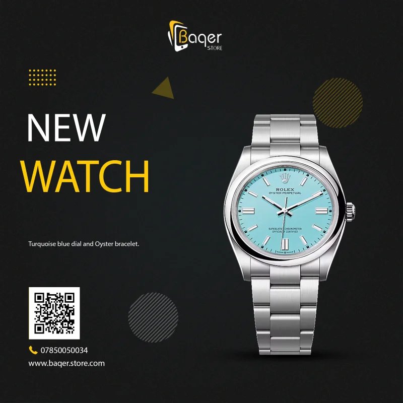 Rolex Oyster Perpetual Turquoise Blue