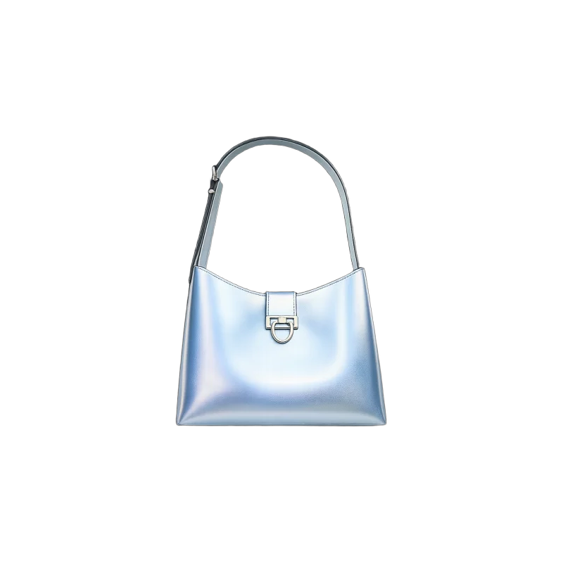 Salvatore Ferragamo Gancini Metallic Leather Shoulder Bag | تصميم فاخر مستوحى | باقر ستور العراق