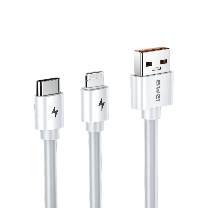 AWEI CL-79 كابل شحن سريع 2 في 1 (Lightning + Type-C)