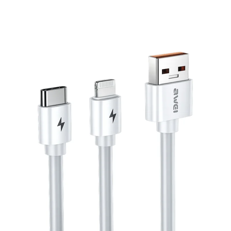 AWEI CL-79 كابل شحن سريع 2 في 1 (Lightning + Type-C)