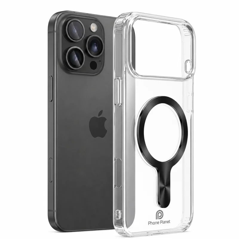 حافظة PHONE PLANET المغناطيسية لهاتف iPhone 17 Pro – شفافة ومقاومة للصدمات