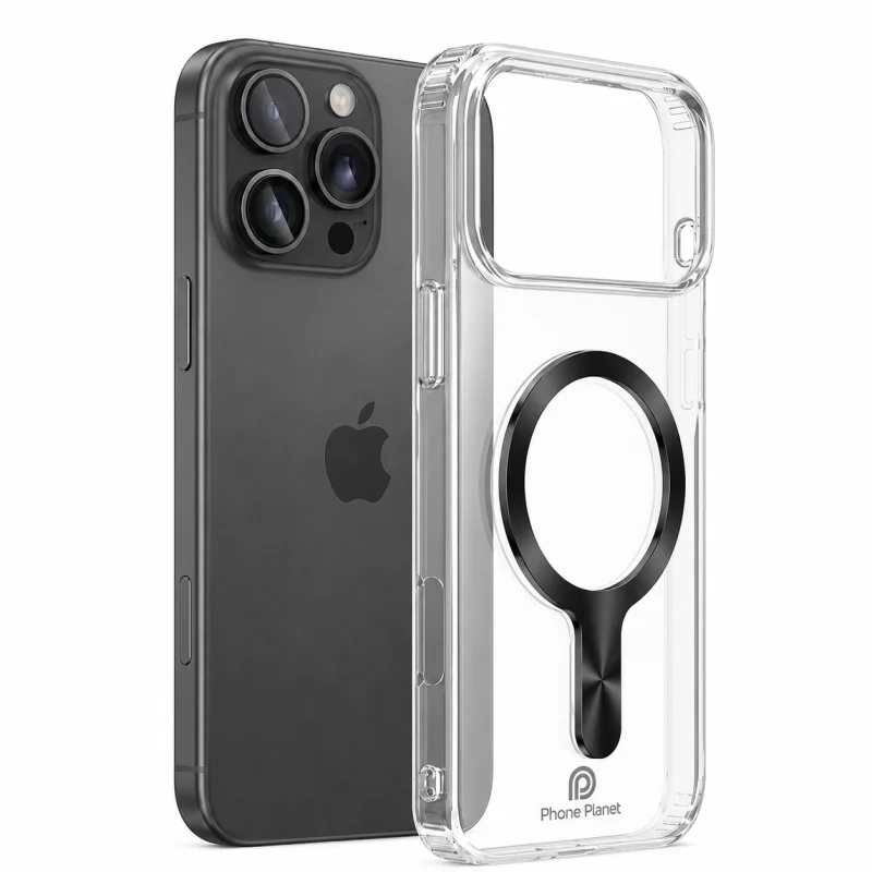 حافظة PHONE PLANET المغناطيسية لهاتف iPhone 17 Pro – شفافة ومقاومة للصدمات