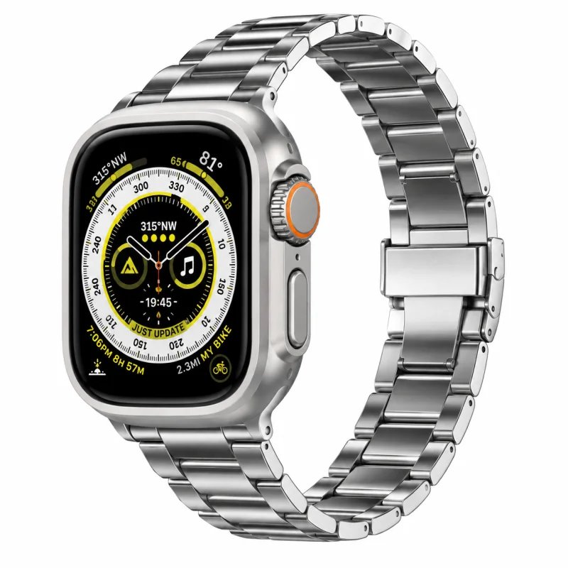 سوار ساعة ستانلس ستيل رويال مع إبزيم معدني (Royal Stainless Steel Watch Strap)