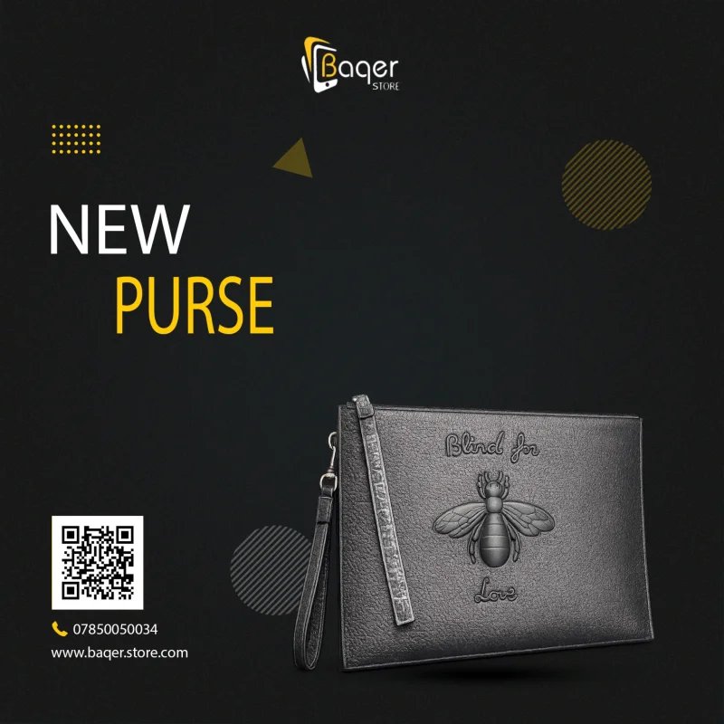 Gucci – Blind for Love Bee Leather Clutch – Black Edition