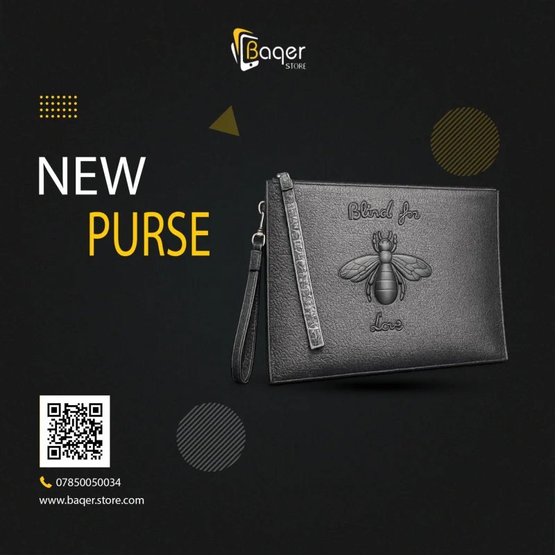 كلتش جلد بتصميم نحلة – من Gucci