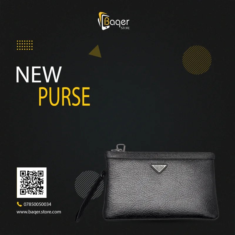 Prada – Soft Grain Leather Wristlet Clutch – Black Edition