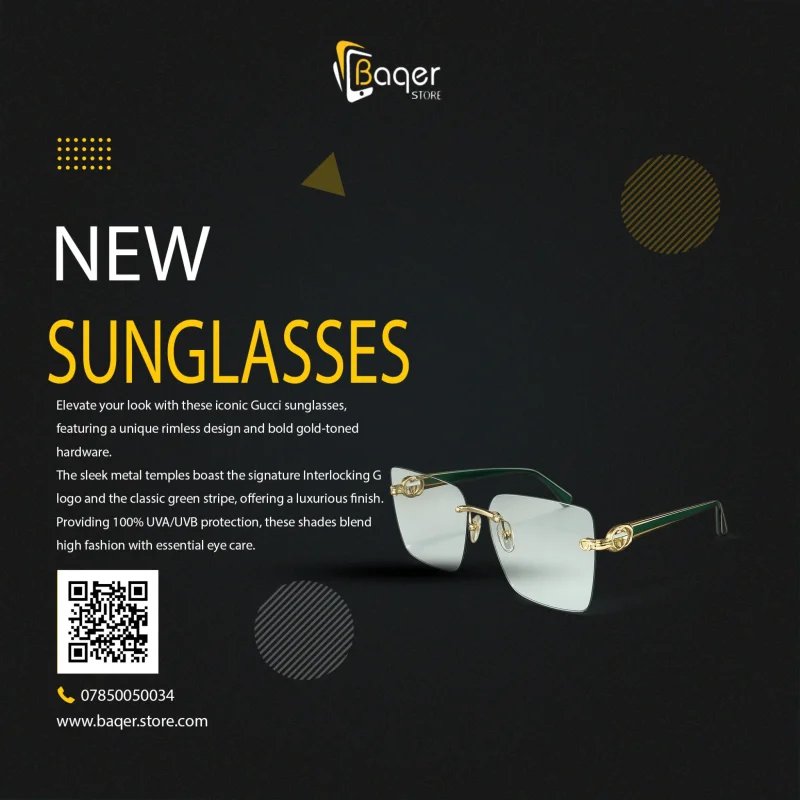 نظارات Gucci Interlocking G Rimless Square – GG1221S