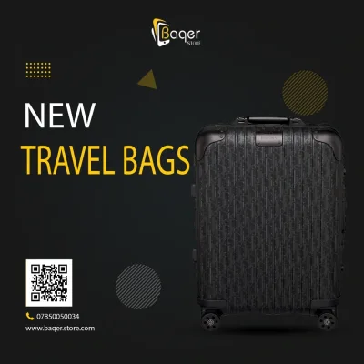 حقيبة سفر كابينة صلبة بنقشة مائلة رمادية وأقفال TSA – أسود – BQ-LG963