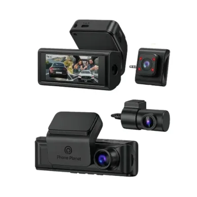 كاميرا القيادة الاحترافية Phone Planet DC03 ذات الثلاث قنوات بدقة 4K UHD