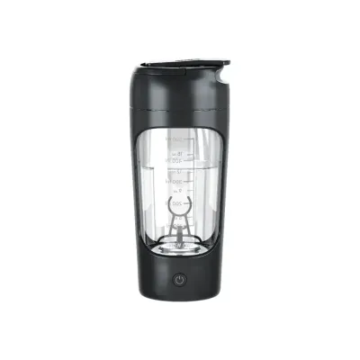 شيكر وخلاط البروتين الكهربائي الذكي Green Lion Protein Mixer 650ML - أسود