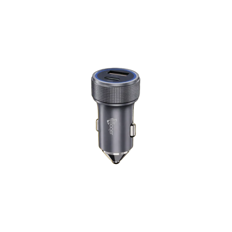 Baqer Super Charging Car Charger – USB + PD Fast Charge –BC_125