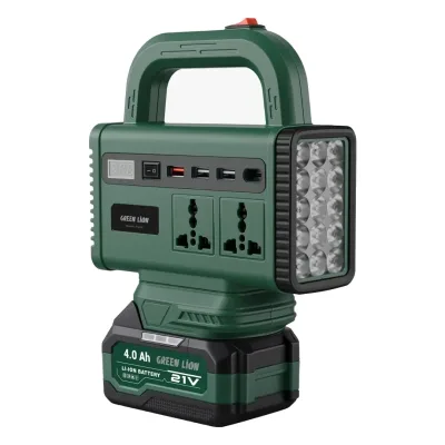 محطة طاقة محمولة غرين ليون Green Lion Green Volt 4000mAh Power Station بقدرة 120W - لون أخضر