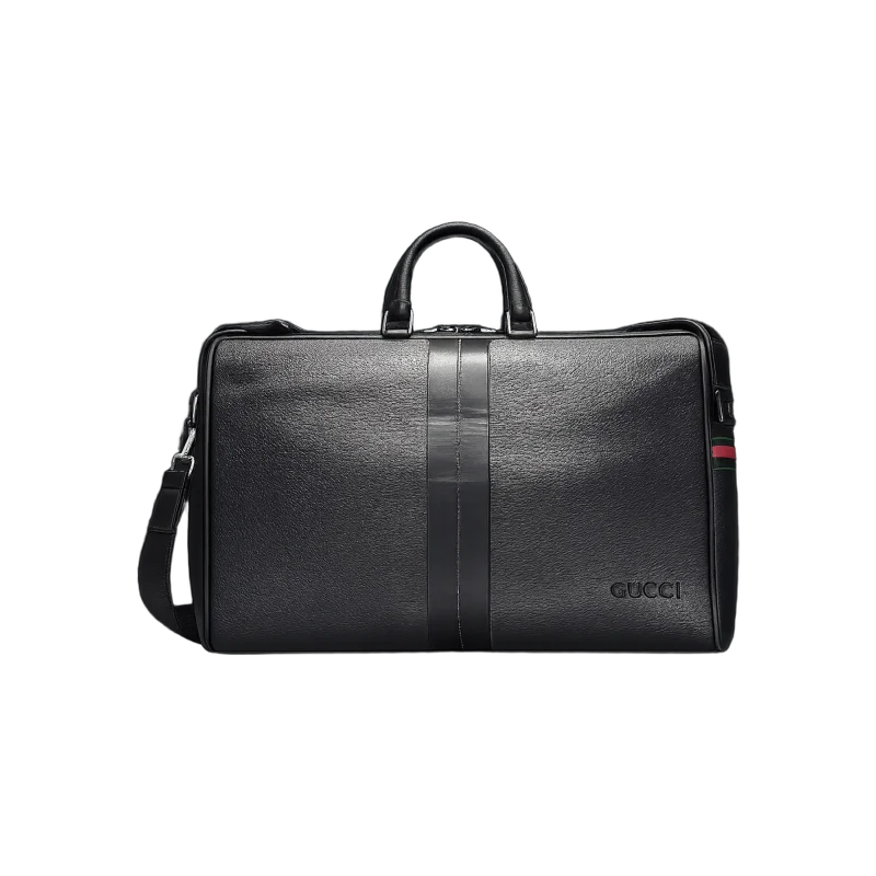 Travel Leather Duffle Bag – Black Edition | تصميم فاخر كلاسيكي | باقر ستور العراق