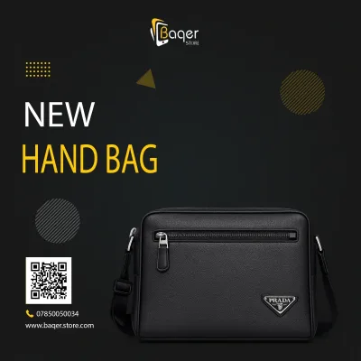 Saffiano Leather Crossbody – Black Edition | تصميم فاخر كلاسيكي | باقر ستور العراق