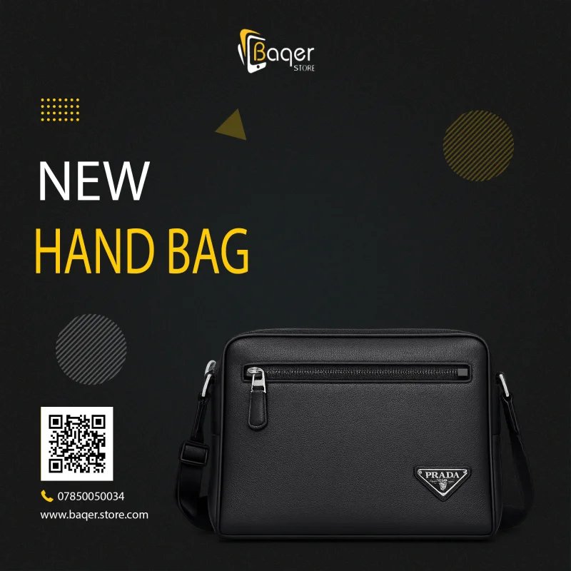 Prada Saffiano Leather Crossbody – Black Edition