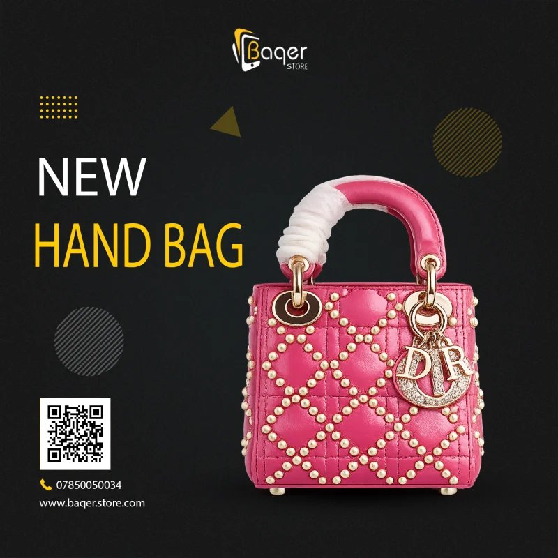 Christian Dior Mini Lady Dior Studded Cannage Bag