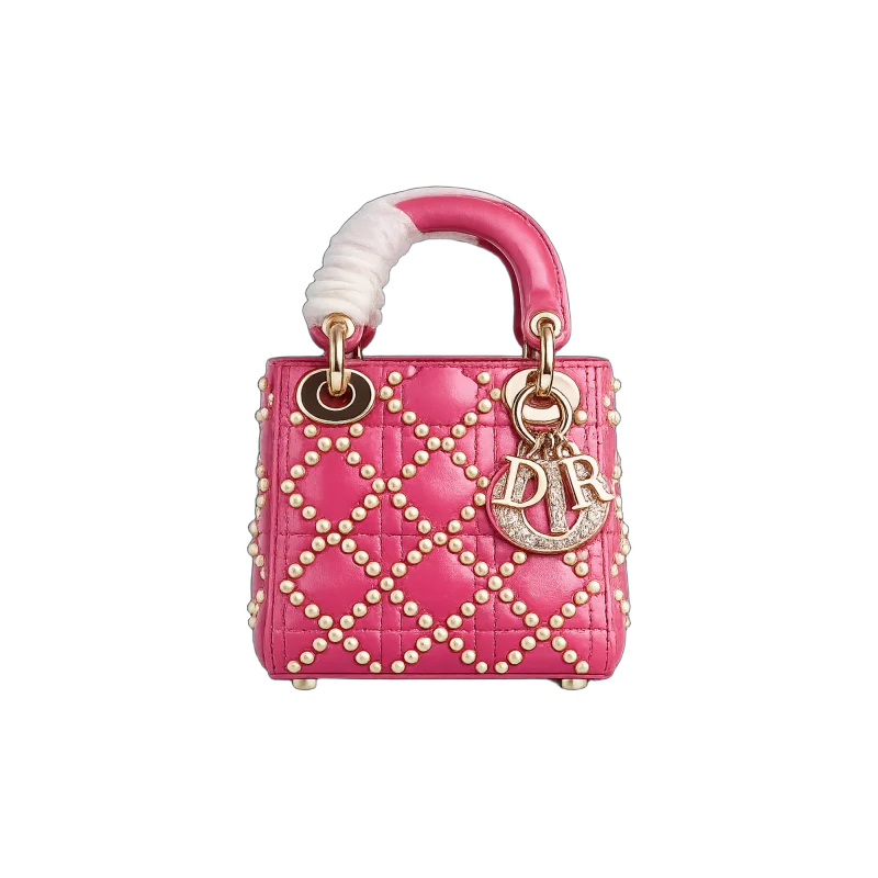 Mini Lady Studded Cannage Bag | تصميم فاخر كلاسيكي | باقر ستور العراق