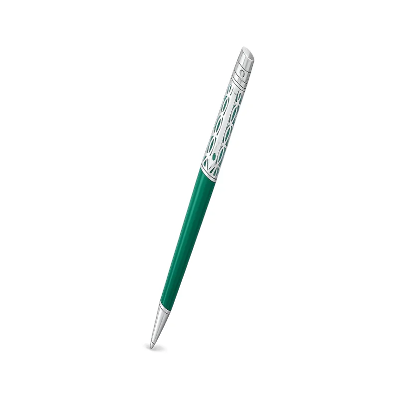 قلم Classic Ballpoint Pen Large Model باللون الأخضر مع تفاصيل Palladium | تصميم فاخر كلاسيكي | باقر ستور العراق