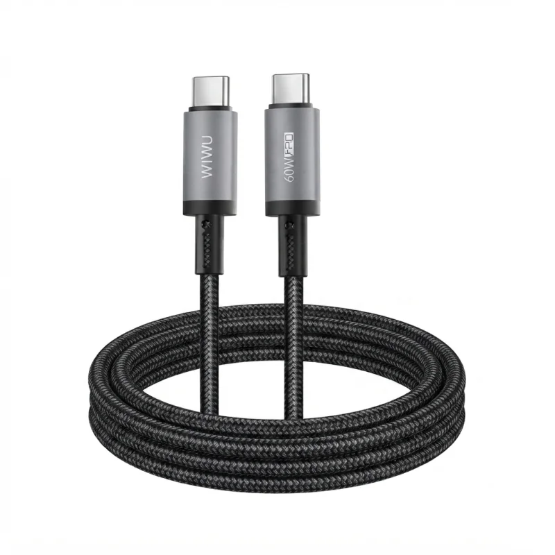 كيبل WIWU TITAN LINK Wi-C057 USB-C إلى USB-C بطول 1.2 متر وشحن سريع 60W – 6977703654264