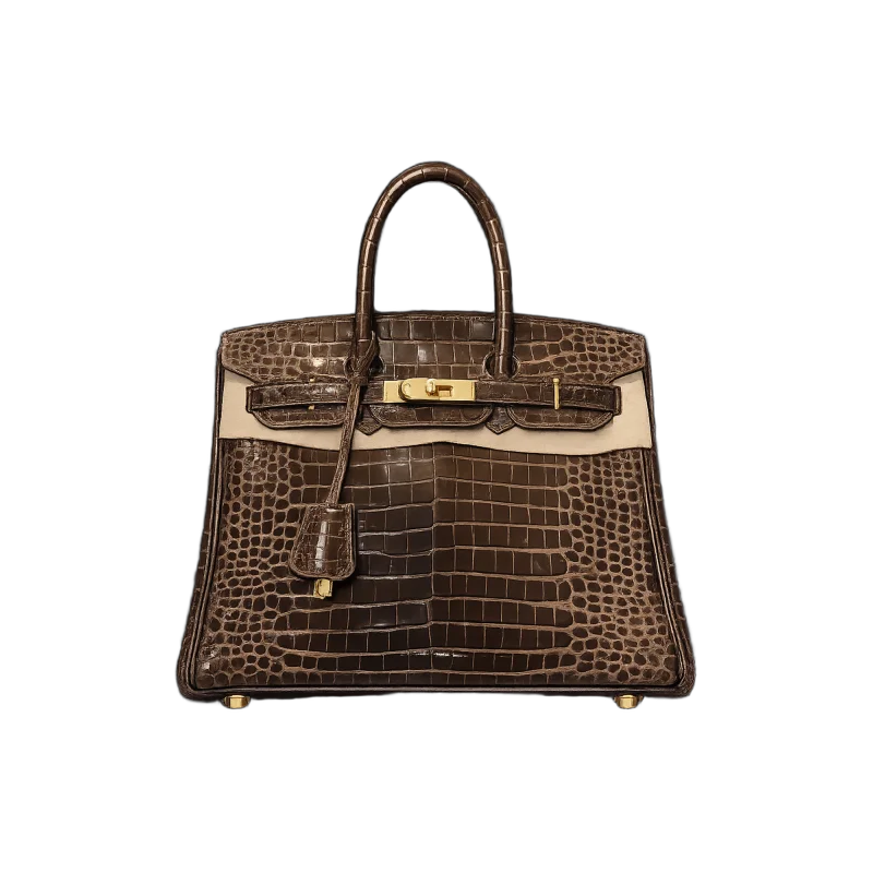 Birkin Crocodile Brown Edition | تصميم فاخر كلاسيكي | باقر ستور العراق