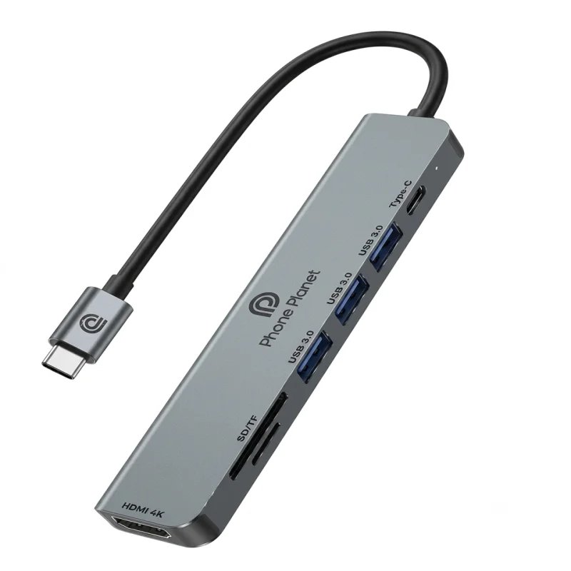 موزع USB-C متعدد المنافذ PHONE PLANET PP-DS07 (7 في 1)